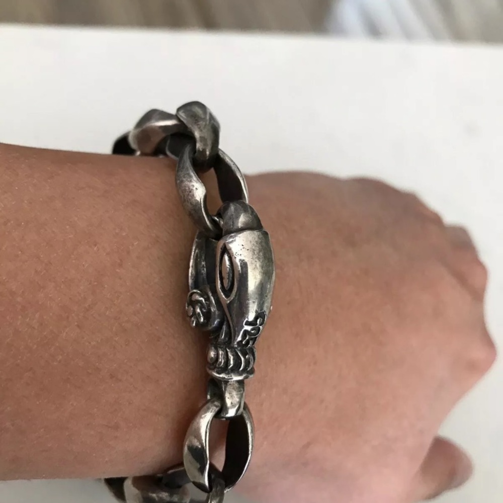 Silver Bracelet 925 Unisex Japanese Style Design